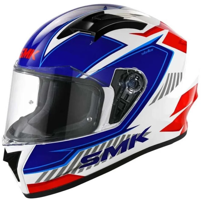 Spedizione Espresso Casco Moto Integrale SMK Stellar Adox GL135 Blu Rosso