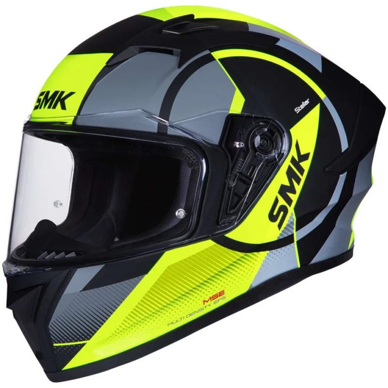 Occasione Casco Moto Integrale SMK Stellar Faro MA264 Grigio Giallo