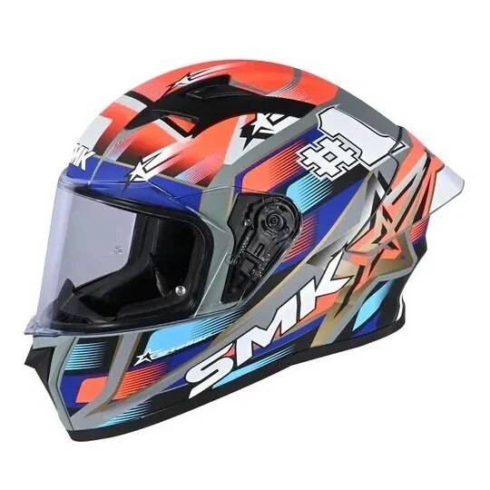 Compra Online Casco Moto Integrale SMK Stellar Uno Sport MA657 Rosso Blu