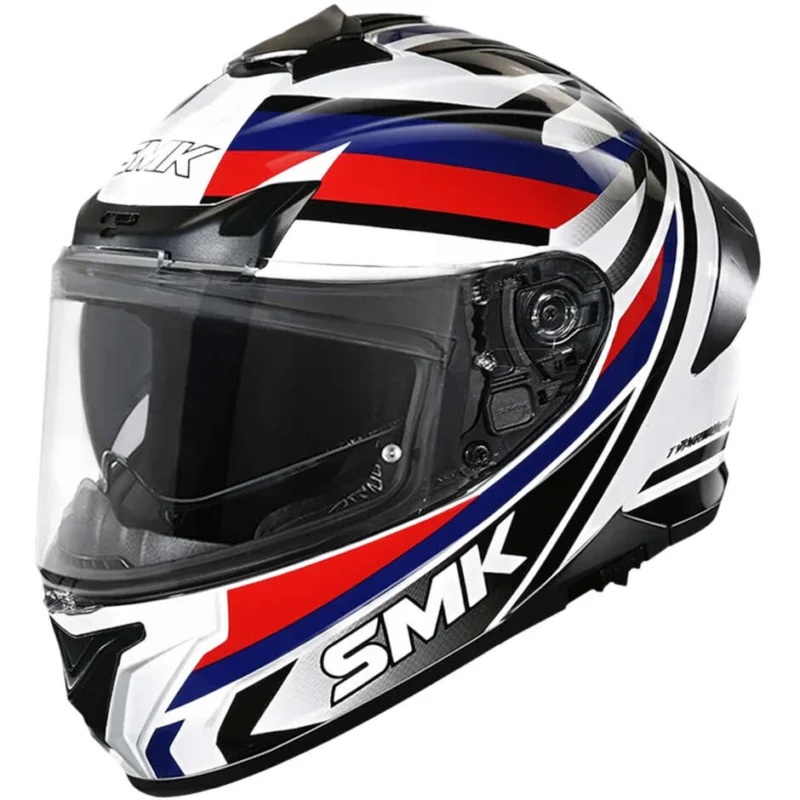 Casco Moto Integrale SMK Typhoon Freeride GL152 Bianco Rosso Scelto Dai Clienti