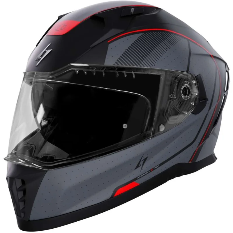 Casco Moto Integrale Stormer BLASTER TRON Rosso Metal Opaco Offerta