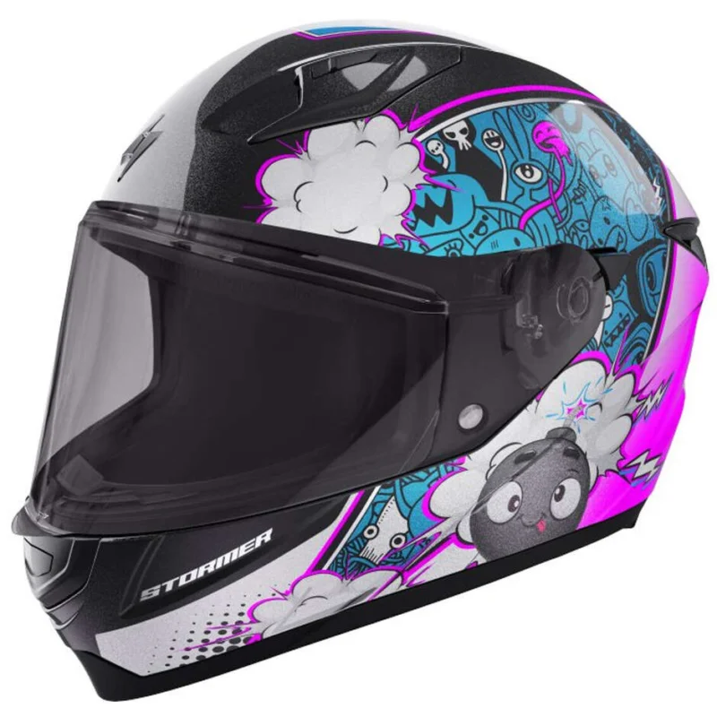 Più Venduto Casco Moto Integrale Stormer Strike Kid Boom Rosa