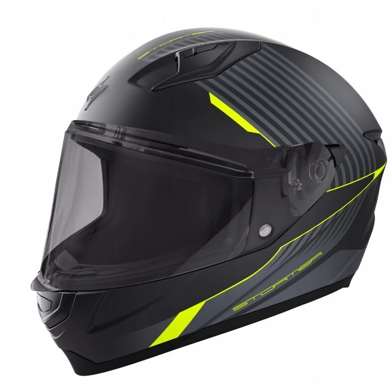 Casco Moto Integrale Stormer Strike Multi Curve Giallo Opaco Promozione Esclusiva