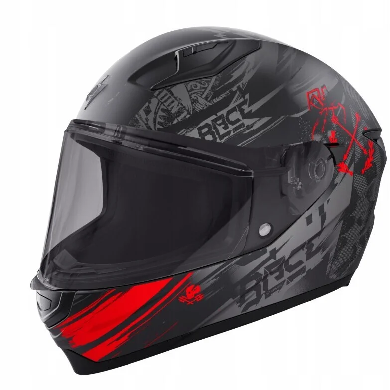 Casco Moto Integrale Stormer Strike Multi Race Rosso Opaco Offerta Lampo