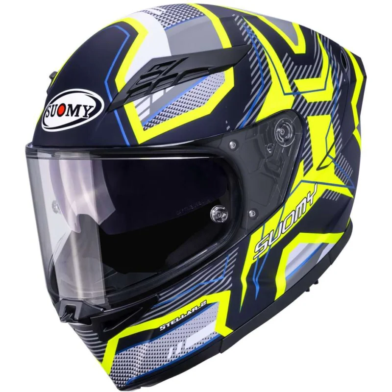 Prezzo Di Fabbrica Casco Moto Integrale SuomySTELLAR 2 BLACKSTAR Opaco Nero Giallo