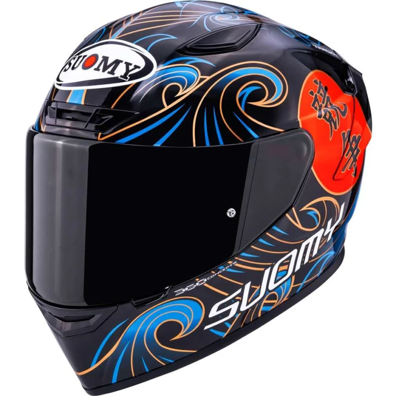 Soddisfatti O Rimborsati Casco Moto Integrale SuomyTRACK-1 WAVES Nero