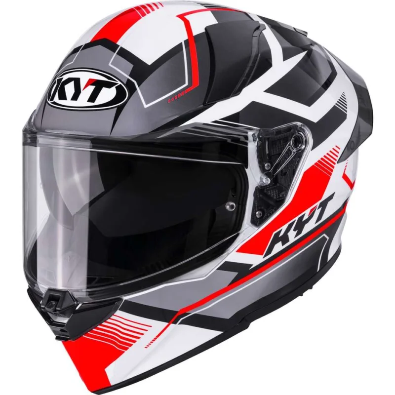 Offerta Limitata Casco Moto Integrale Touring Kyt R2R PARSEC Bianco Rosso