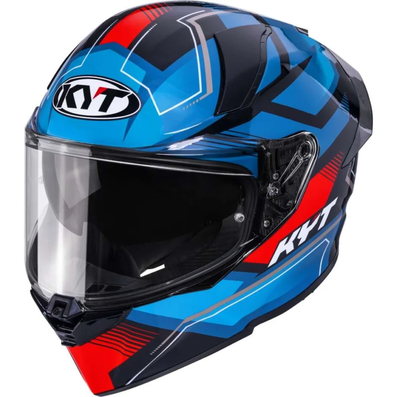 Promozione Casco Moto Integrale Touring Kyt R2R PARSEC Nero Blu Rosso
