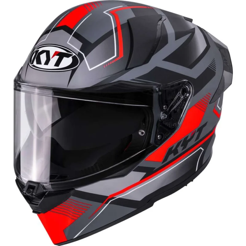 Prezzo Conveniente Casco Moto Integrale Touring Kyt R2R PARSEC Opaco GRL Grigio Rosso