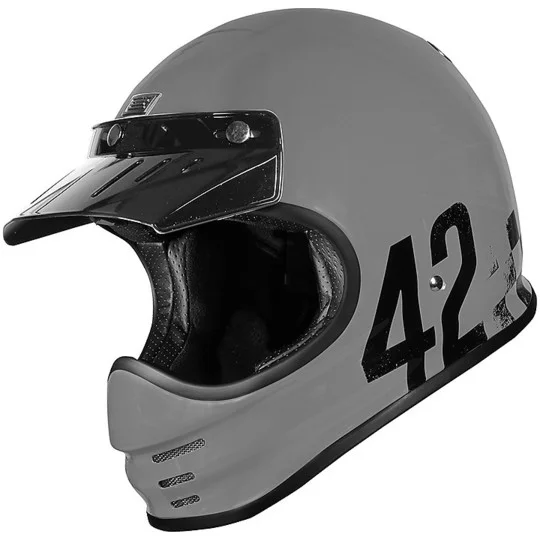 Casco Moto Integrale Vintage anni '70 Origine VIRGO DANNY Grigio Lucido Subito Disponibile