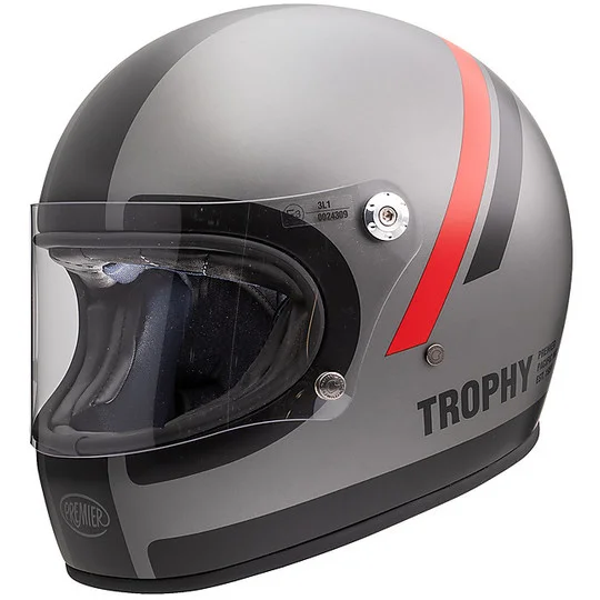 Ordina Subito Casco Moto Integrale Vintage Anni'70 Premier Trophy DO17 BM Grigio Opaco