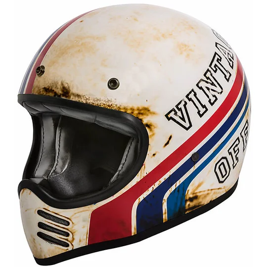 Scelto Dai Clienti Casco Moto Integrale Vintage Premier MX Style '70 BTR 8 BM Opaco