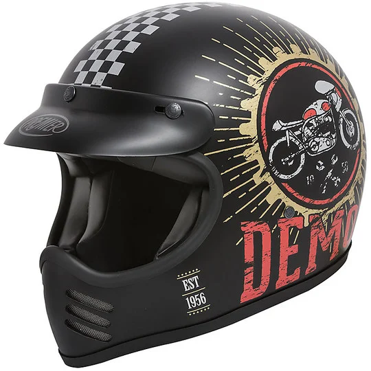 Casco Moto Integrale Vintage Premier MX Style '70 Speed Demon 9 BM Opaco Miglior Prezzo