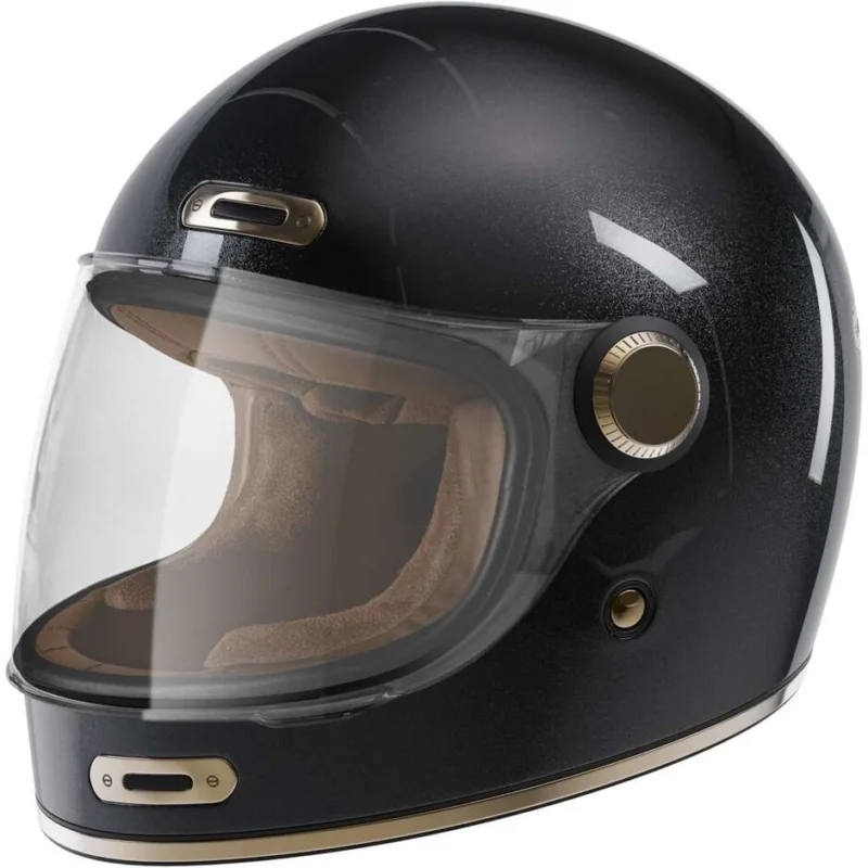 Casco Moto Integrale Vintage Stormer HISTORY Nero Perlato Non Perdere