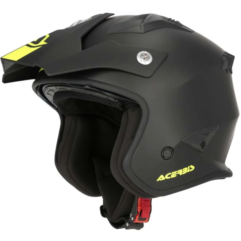 Casco Moto Jet Acerbis Aria 2206 Nero Opaco Giallo Offerta Del Giorno