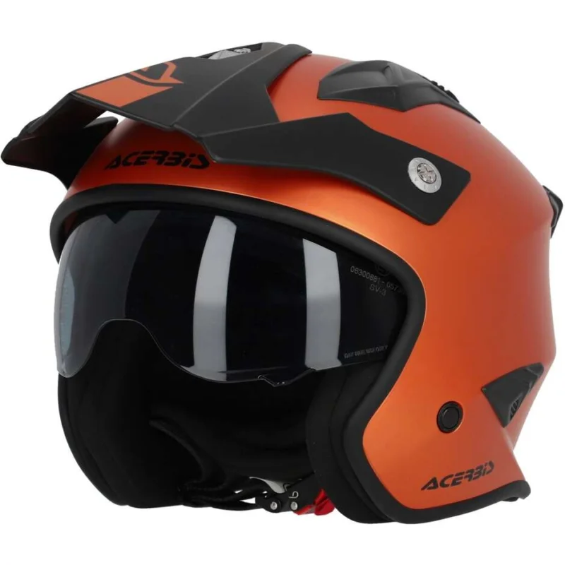 Casco Moto Jet Acerbis ARIA METALLIC Arancio Popolare