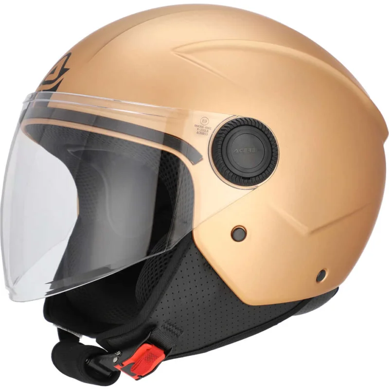 Casco Moto Jet Acerbis Con Visiera Brezza Metallic Bronze Nuova Collezione