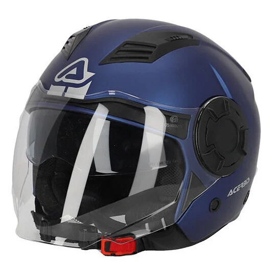 Casco Moto Jet Acerbis Vento 2206 Doppia Visiera Blu Consegna Rapida