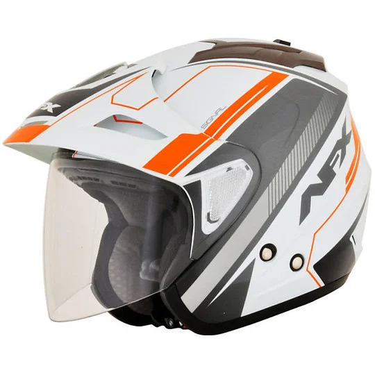 Casco Moto Jet AFX FX-50 Signal Bianco Arancio Occasione Imperdibile