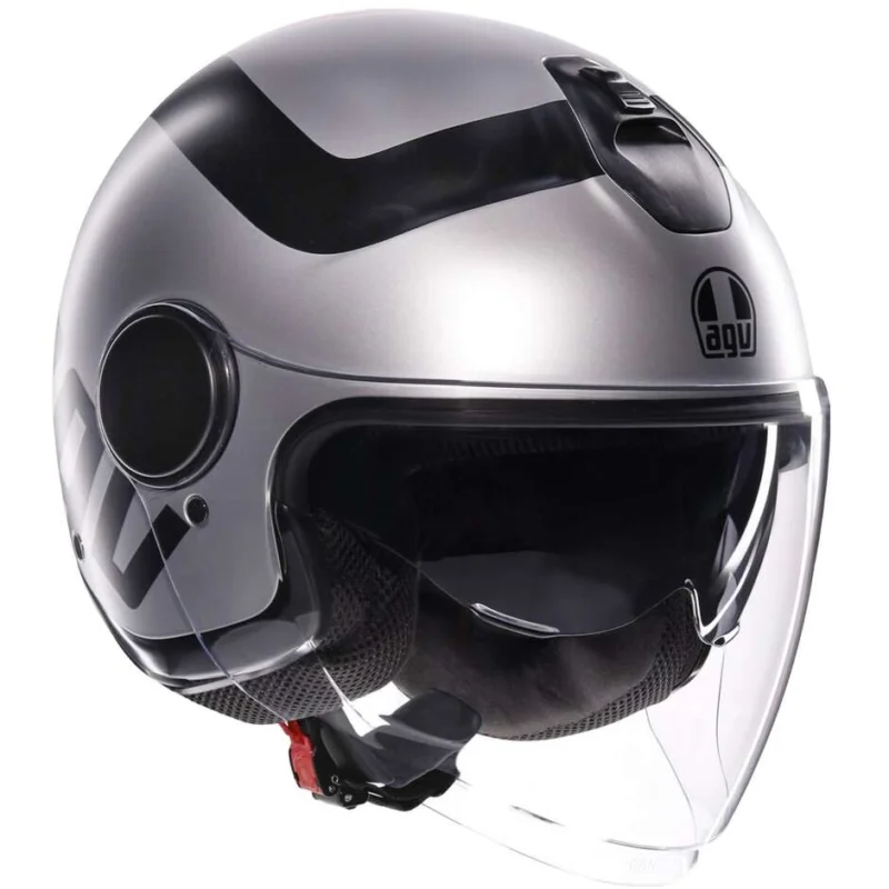 Ultime Pezzi Casco Moto Jet AGV ETERES RIMINI Opaco Grigio Nero