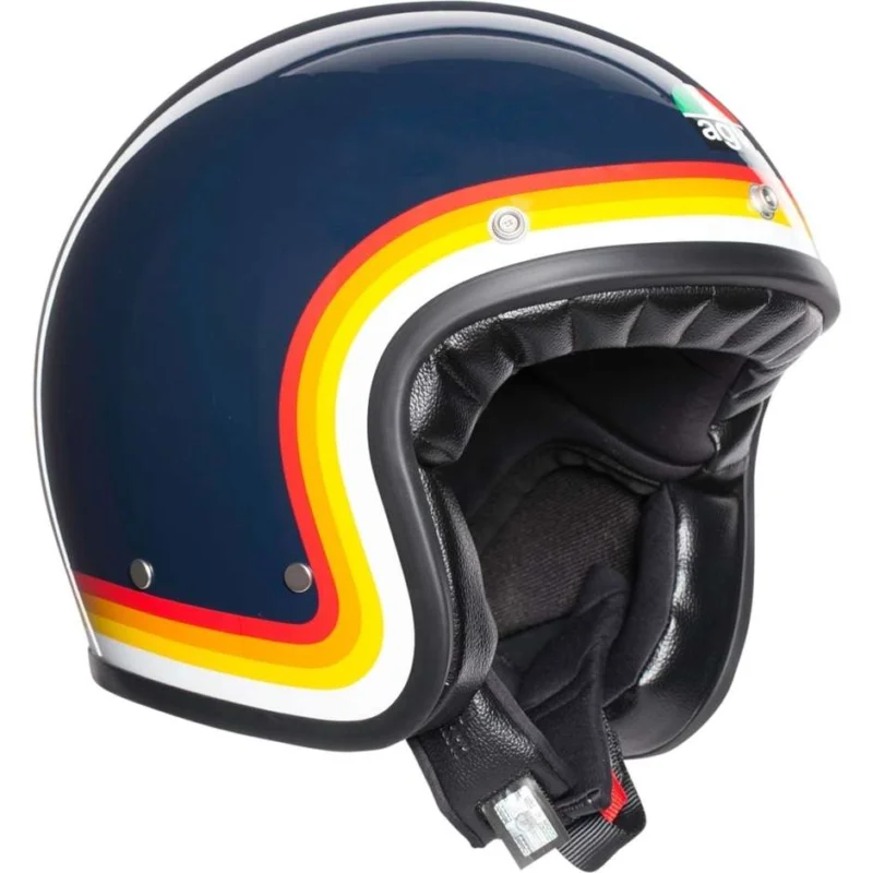 Casco Moto Jet AGV Legend X70 Multi RIVIERA Blu Rainbow Popolare