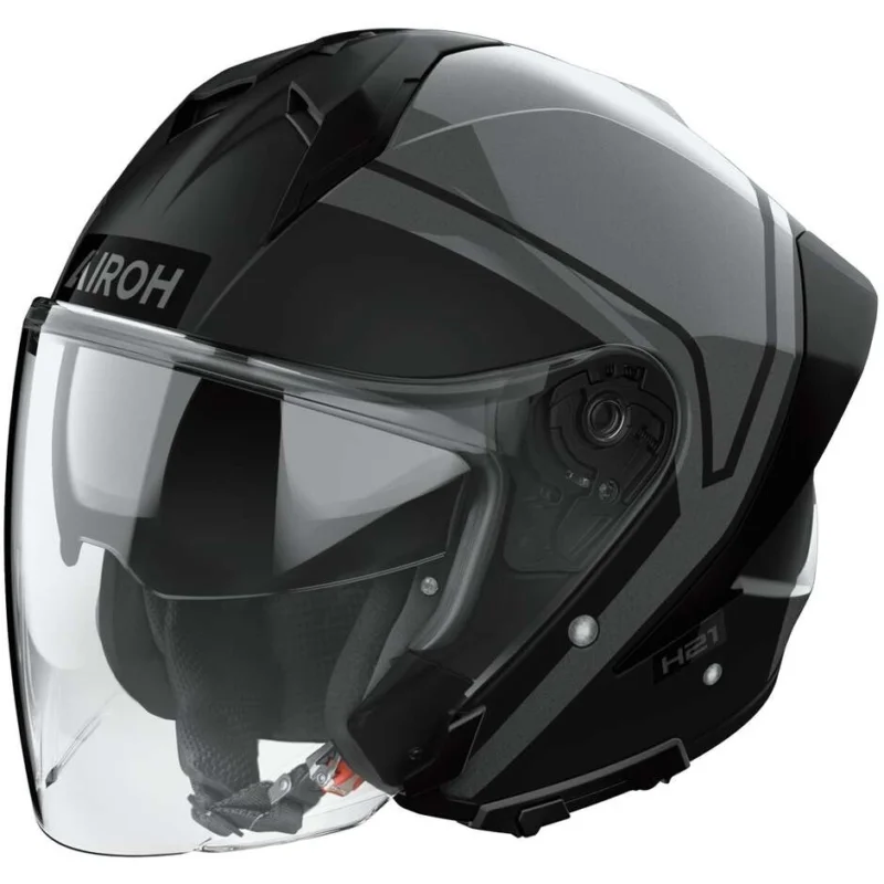 Spedizione Gratuita Casco Moto Jet Airoh H21 SQUARE Opaco Lucido