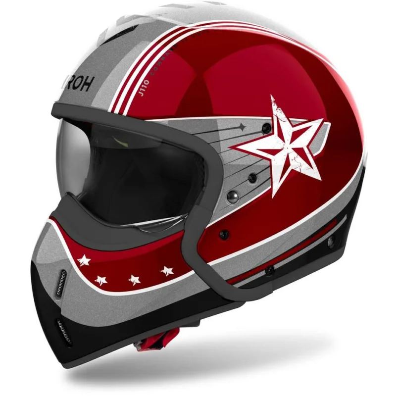 Prezzo Scontato Casco Moto Jet Airoh J110 COMMAND Burgundy Lucido