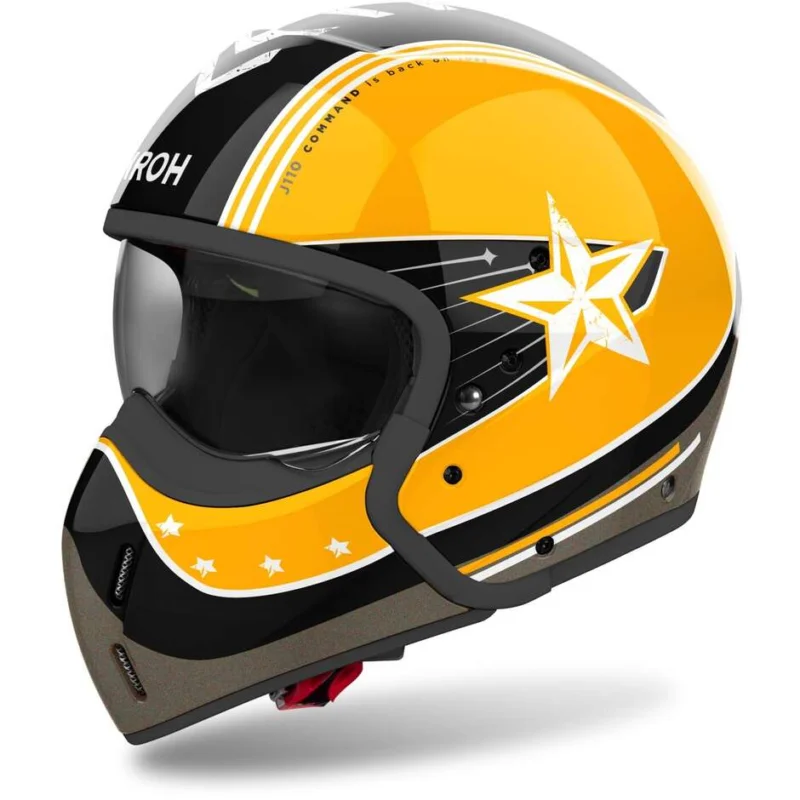 Direttamente Dal Produttore Casco Moto Jet Airoh J110 COMMANDGiallo Lucido