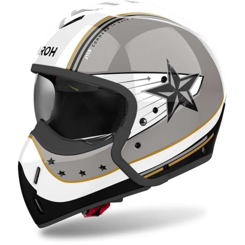 A Buon Prezzo Casco Moto Jet Airoh J110 COMMAND Oro Glitter