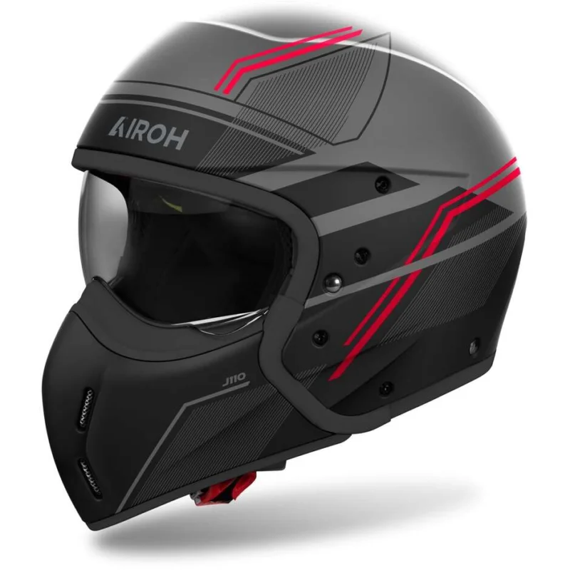 Ultimissimo Modello Casco Moto Jet Airoh J110 SLIM Rosso Opaco