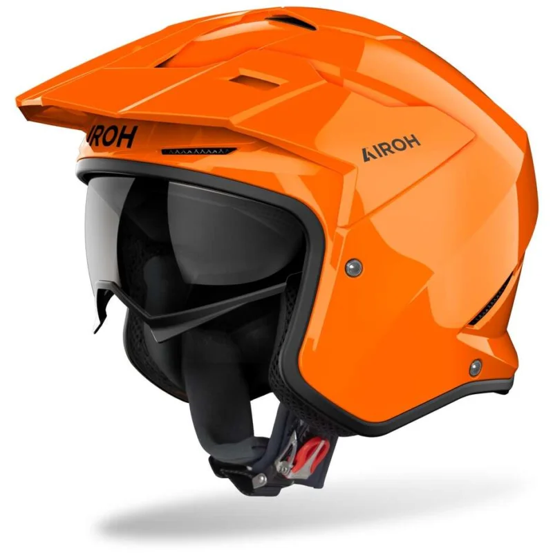 Professionale Casco Moto Jet Airoh KOMBAKT COLOR Arancio Lucido
