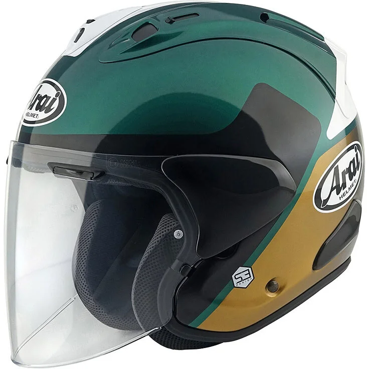 Prezzo Basso Casco Moto Jet Arai SZ-R Eco Legante Verde Oro