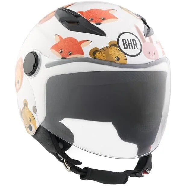 Casco Moto Jet Bambino BHR 838 CHILDREN Animals Bianco Acquista Ora