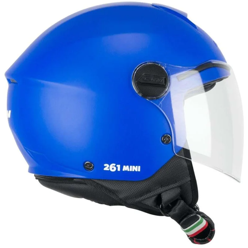 Casco Moto Jet Bambino CGM 261a MINI MONO Azzurro Opaco Ultimissimo Modello