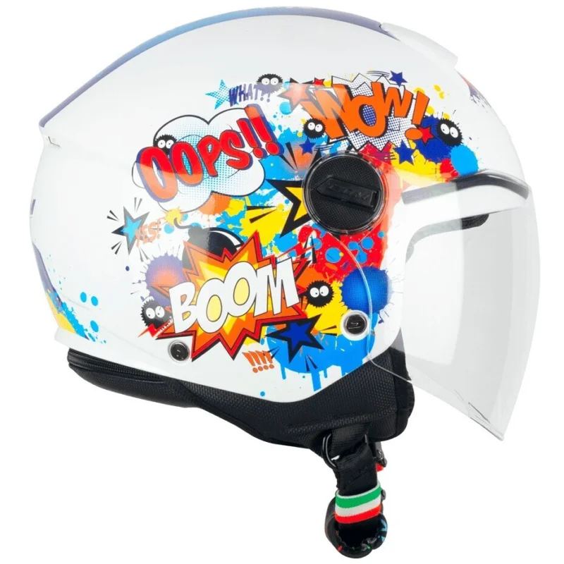 Casco Moto Jet Bambino CGM 261g MINI COMICS Blu Bianco Più Venduto