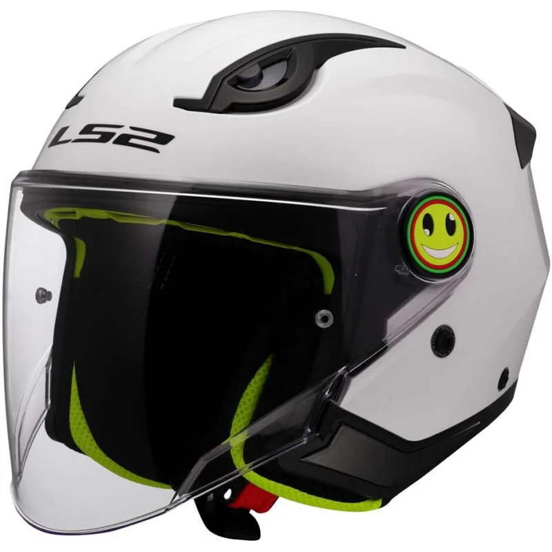 Economico Casco Moto Jet Bambino LS2 OF622 FUNNY II SOLID Bianco