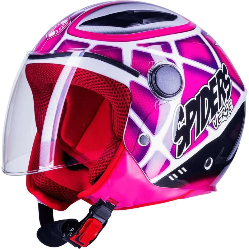 Casco Moto Jet Bambino One Junior Spiderman Rosa Prezzo Di Fabbrica