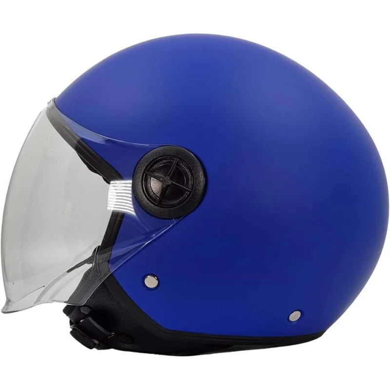 Spedizione Espresso Casco Moto Jet Bhr 832 Minimal Blu Opaco