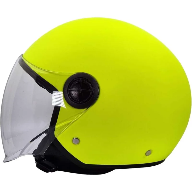 Ultima Occasione Casco Moto Jet Bhr 832 Minimal Giallo Opaco