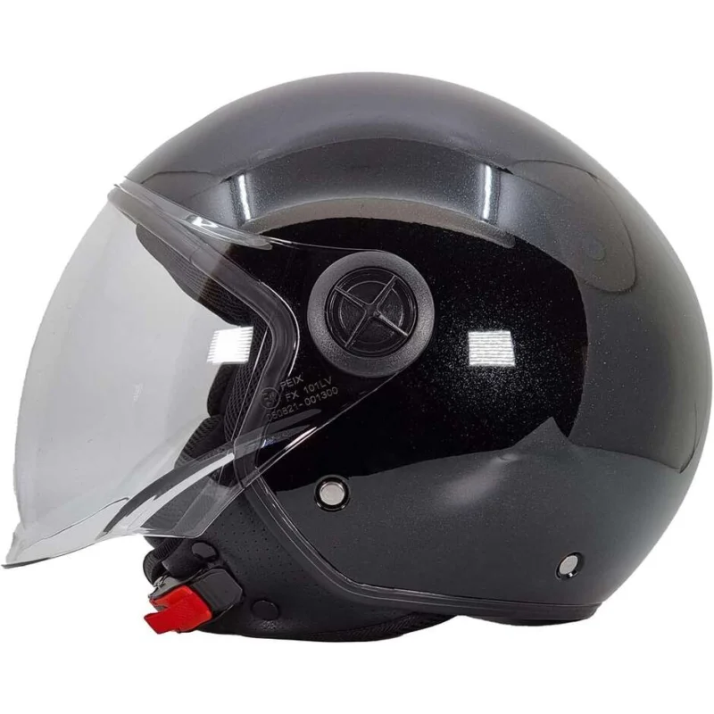 Offerta Speciale Casco Moto Jet Bhr 832 Minimal Nero Metallizzato