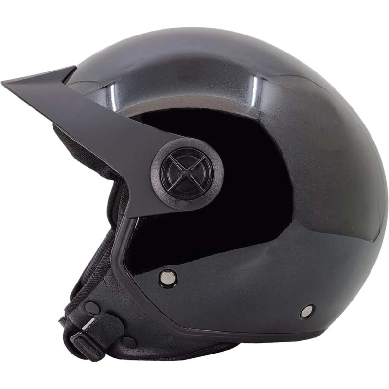 Casco Moto Jet Bhr 833 Peak Nero Lucido Promozione Esclusiva