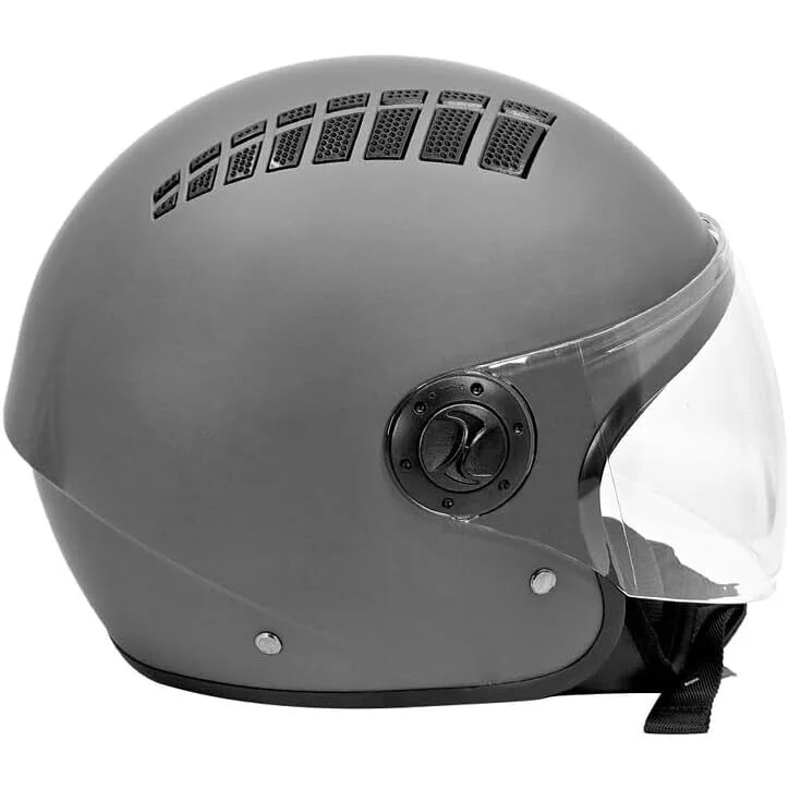 Super Prezzo Casco Moto Jet Bhr 834 Flow Areato Grigio Opaco