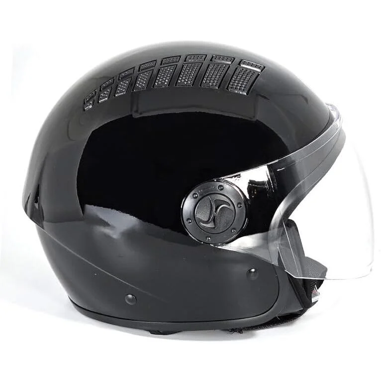 Acquista Ora Casco Moto Jet Bhr 834 Flow Areato Nero Metallizzato