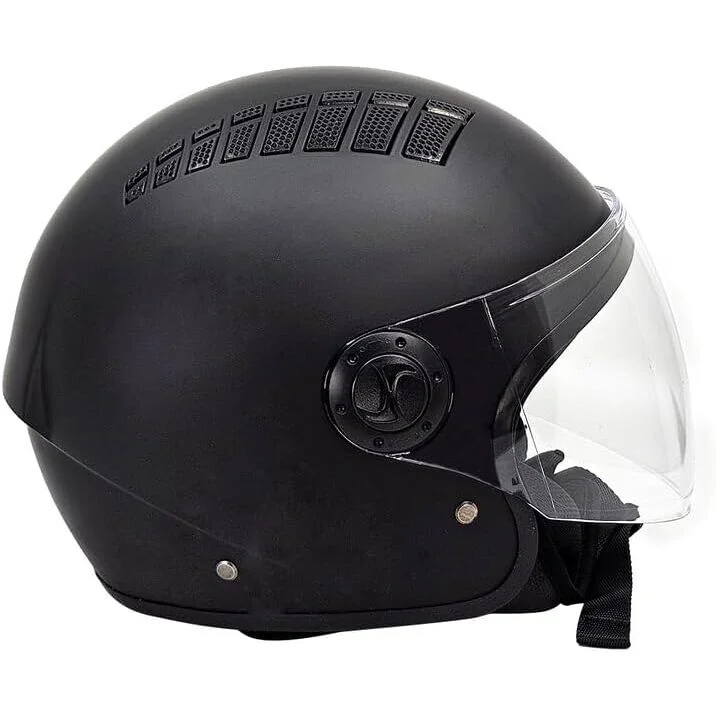 Casco Moto Jet Bhr 834 Flow Areato Nero Opaco Ordina Subito