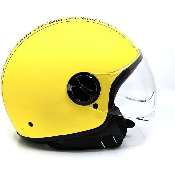Casco Moto Jet Bhr 835 Special Cool Giallo Opaco A Buon Prezzo
