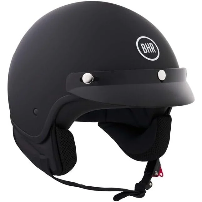 Ordina Subito Casco Moto Jet BHR 839 3 BOTTONI Nero Opaco