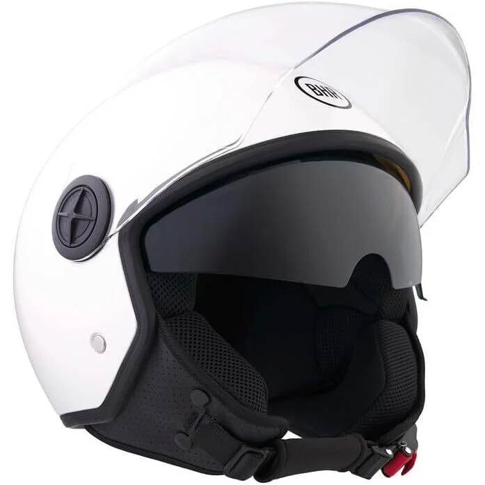 Ultimissimo Modello Casco Moto Jet BHR 840 DUAL SHIELD Bianco