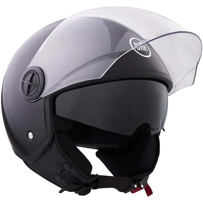 Casco Moto Jet BHR 840 DUAL SHIELD Nero Metallizzato Promozione Esclusiva