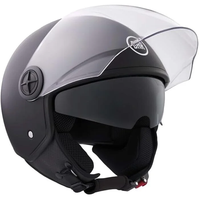 Casco Moto Jet BHR 840 DUAL SHIELD Nero Opaco Affare