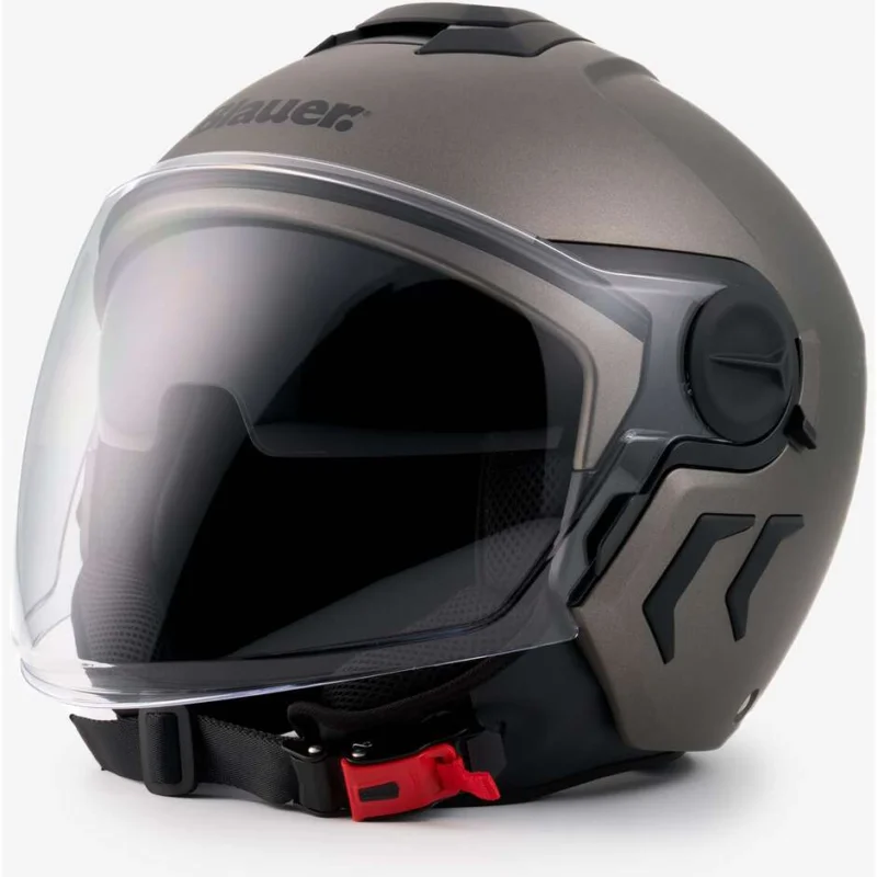 Casco Moto jet Blauer Doppia Visiera DJ-01 Mono Antracite Opaco Occasione Imperdibile